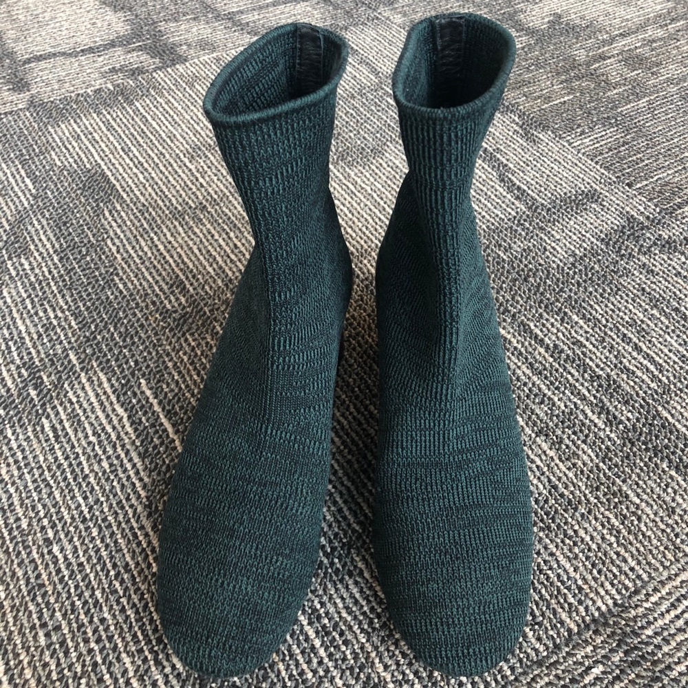 Vince Tasha Sock Booties - Green - Size 7 Boots